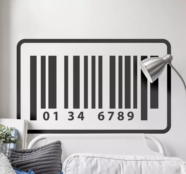 Objekt Aufkleber barcode an der wand - TenStickers