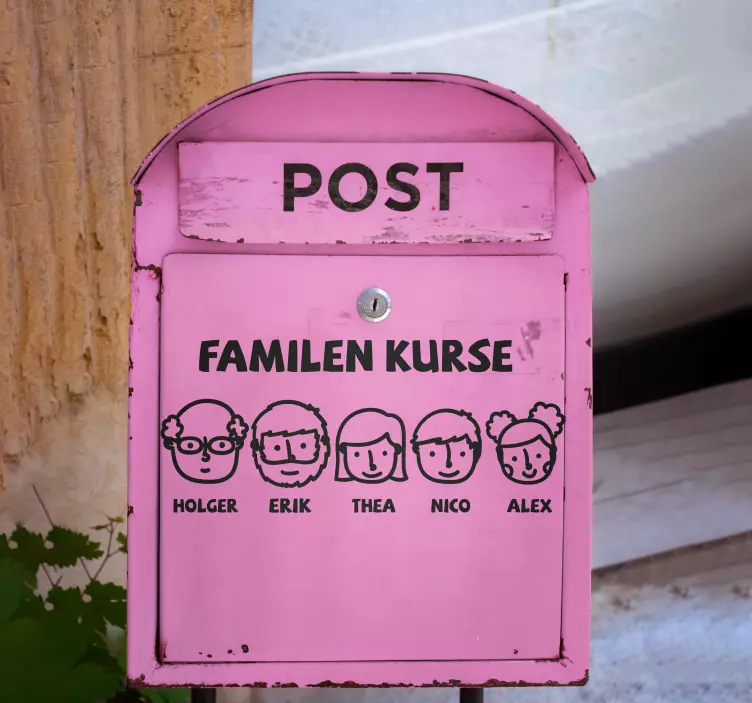 Objekt Aufkleber benutzerdefinierter familienbriefkasten - TenStickers