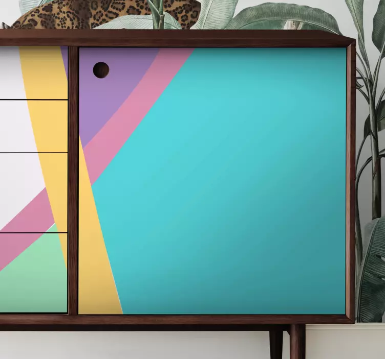 Möbelfolie bunte geometrische muster - TenStickers