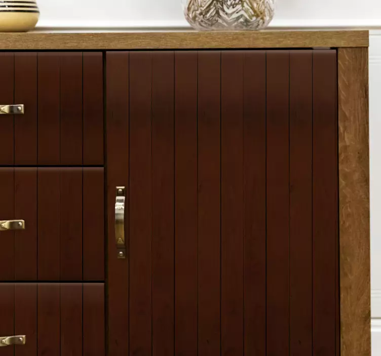 Objekt Aufkleber eleganter holzschrank - TenStickers