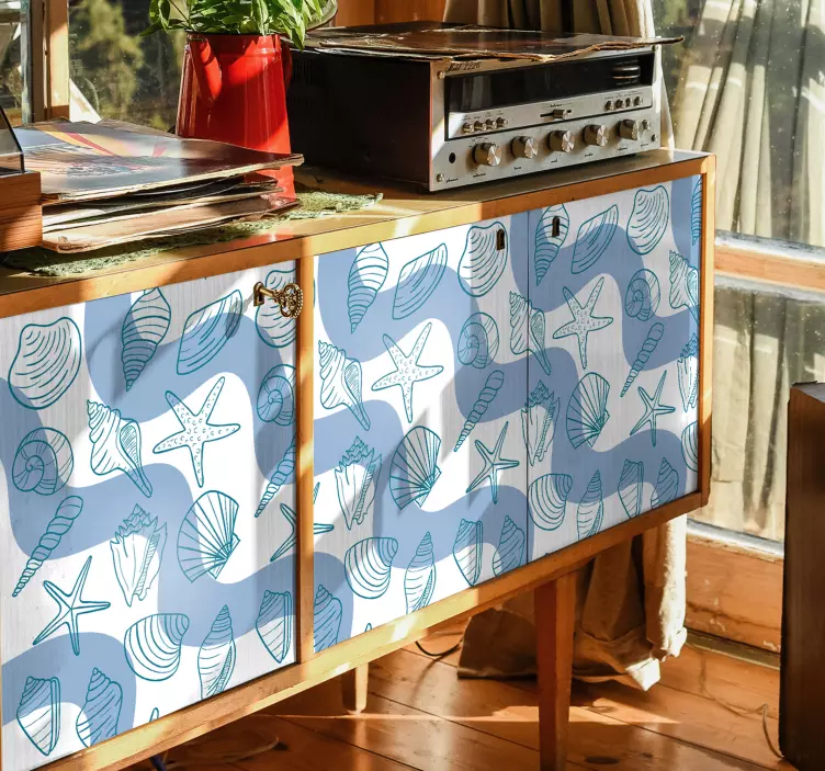 Objekt Aufkleber muster mit meeresmuscheln - TenStickers