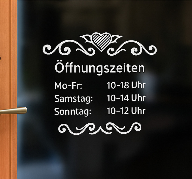 Öffnungszeiten Öffnungszeiten mit Gefühl - TenStickers