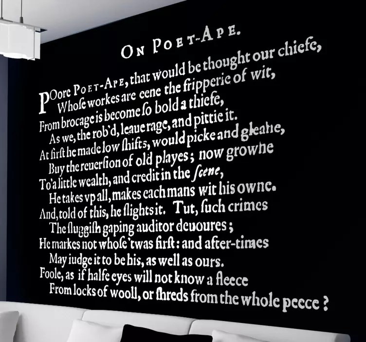 On Poet-Ape Wandtattoo - TenStickers