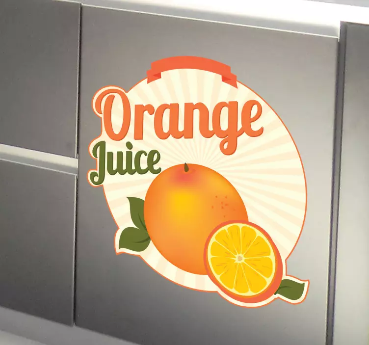 Orange juice Aufkleber mit text - TenStickers