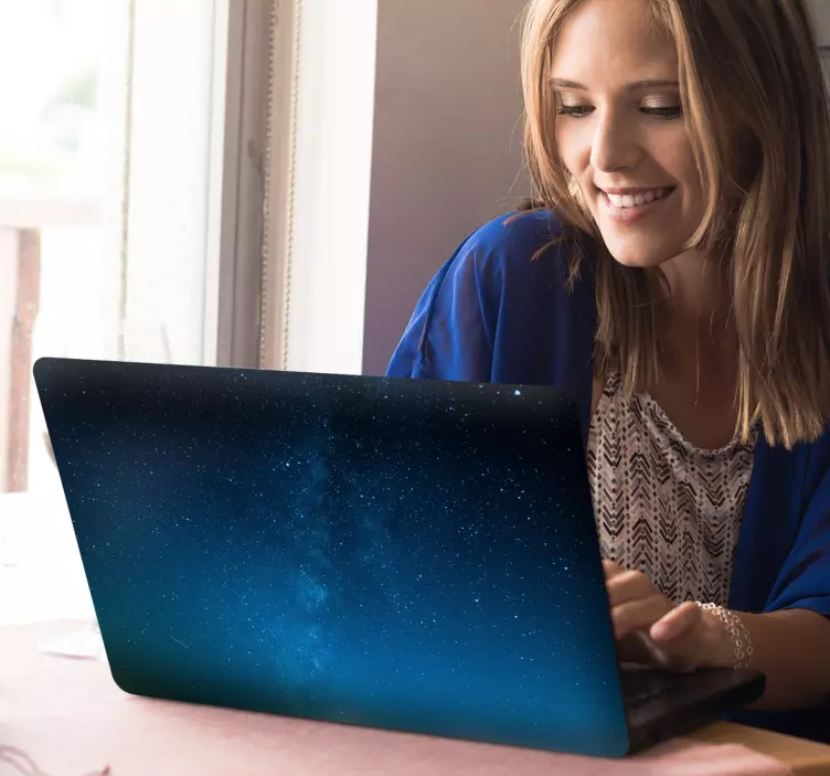 Laptop Sticker Sterne Nachthimmel - TenStickers