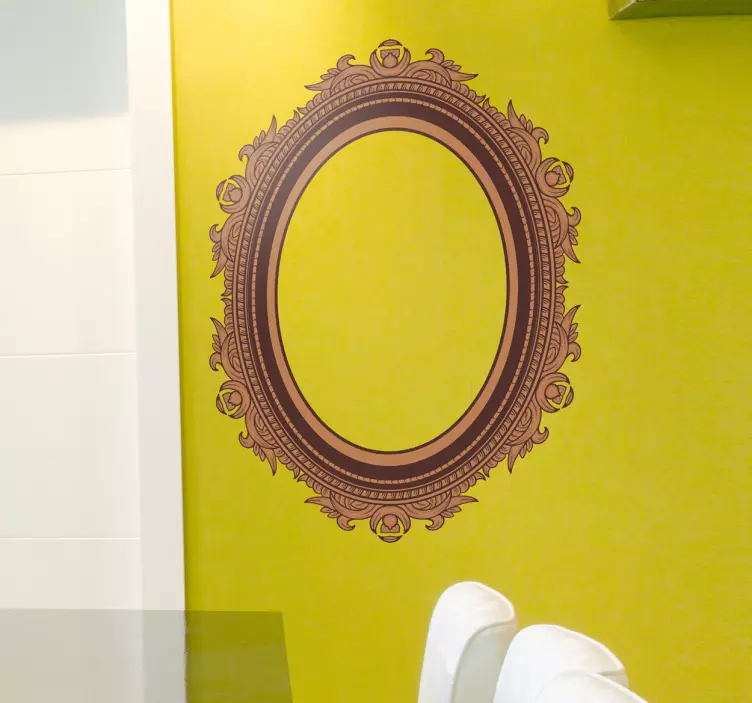 Ovaler Bilderrahmen Aufkleber - TenStickers