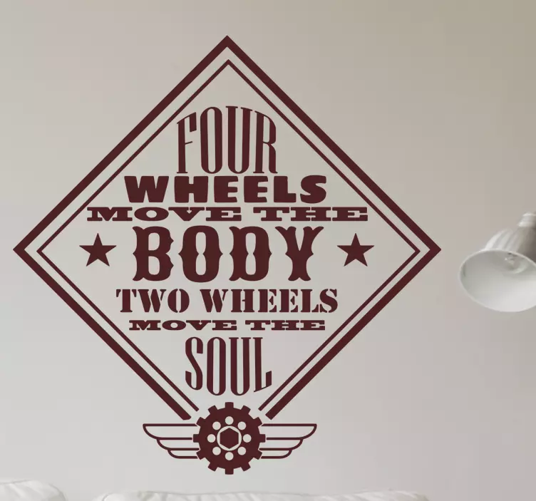 Wandtattoo Two Wheels Move the Soul - TenStickers