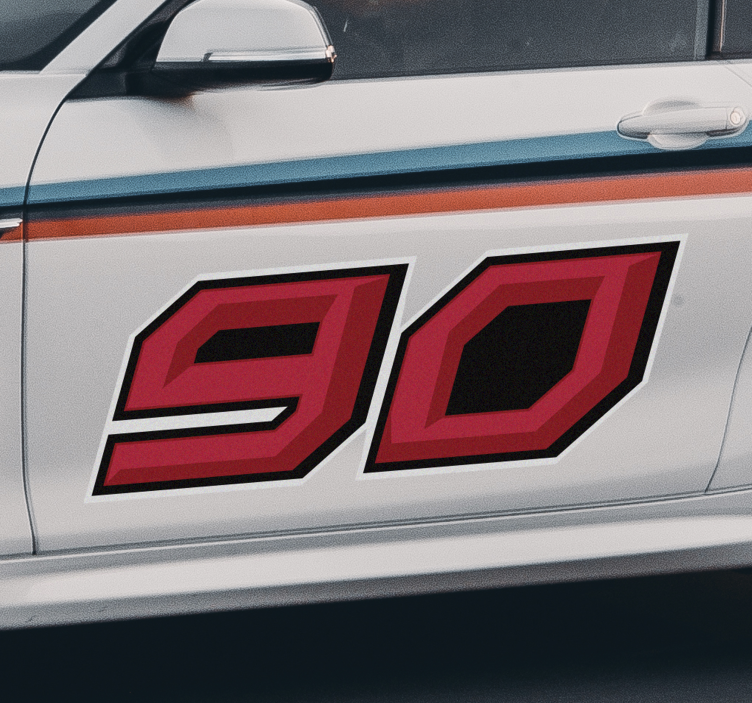 Anpassbare rennwagen nummer motorrad aufkleber - TenStickers