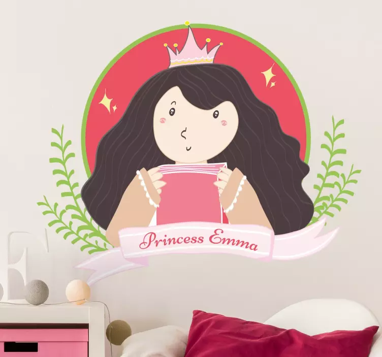 Personalisierbares Wandtattoo Prinzessin - TenStickers