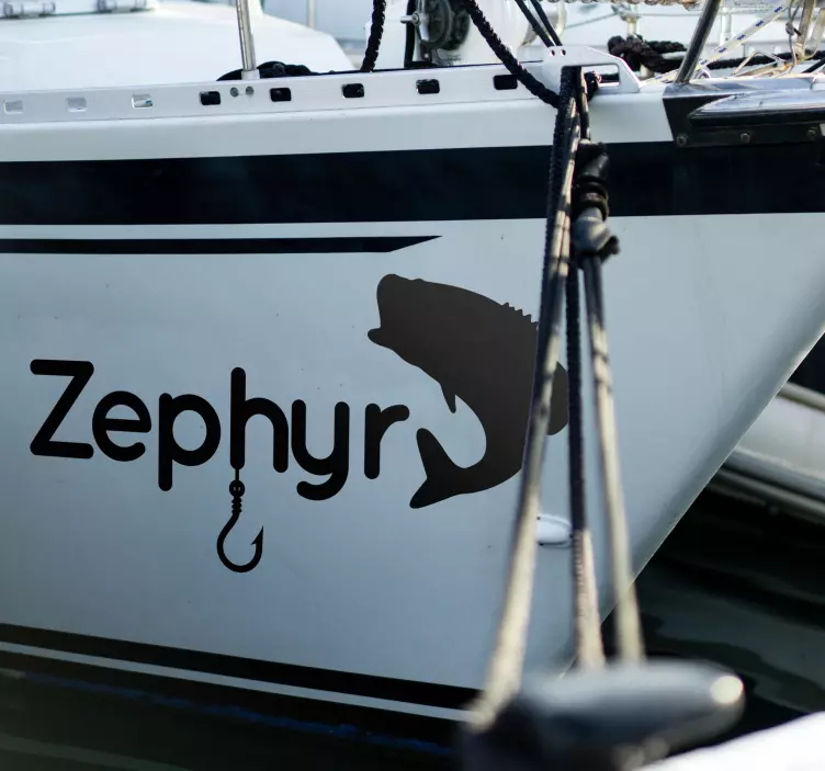 Personalisierter Aufkleber haken und Fische - TenStickers