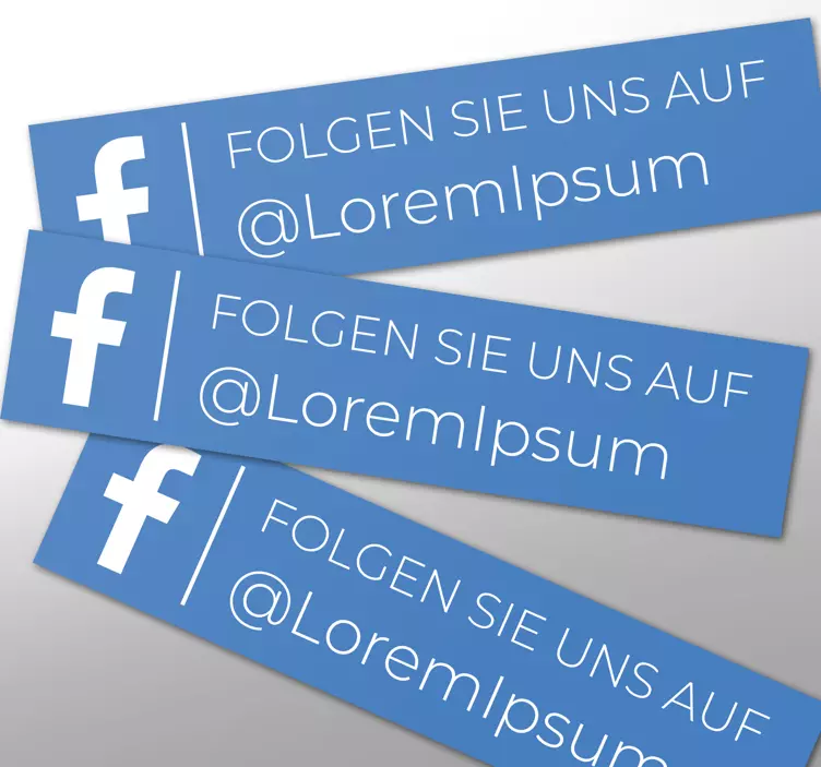 Aufkleber Paket mit eigenen Facebook-Namen - TenStickers