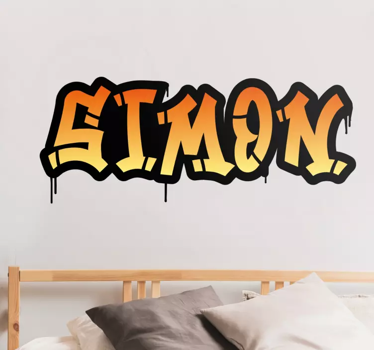Personalisierter Aufkleber Name im Graffiti - TenStickers