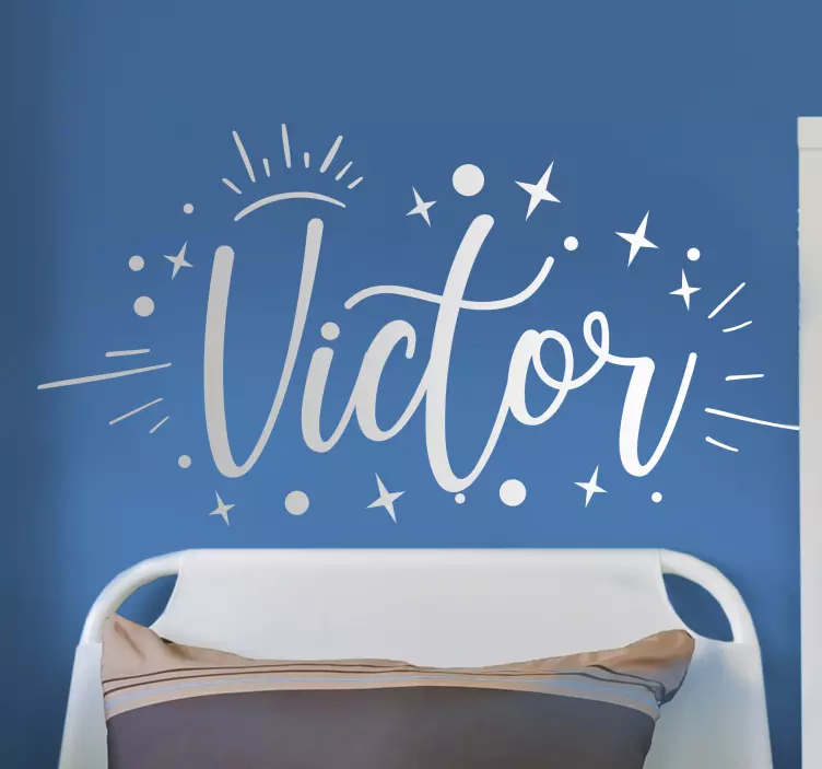 Personalisierter Aufkleber Sterne mit Namen - TenStickers