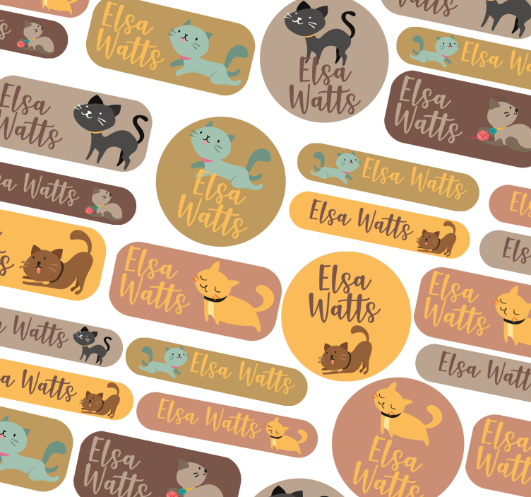 Personalisierter Aufkleber Katzenschuldesigns - TenStickers