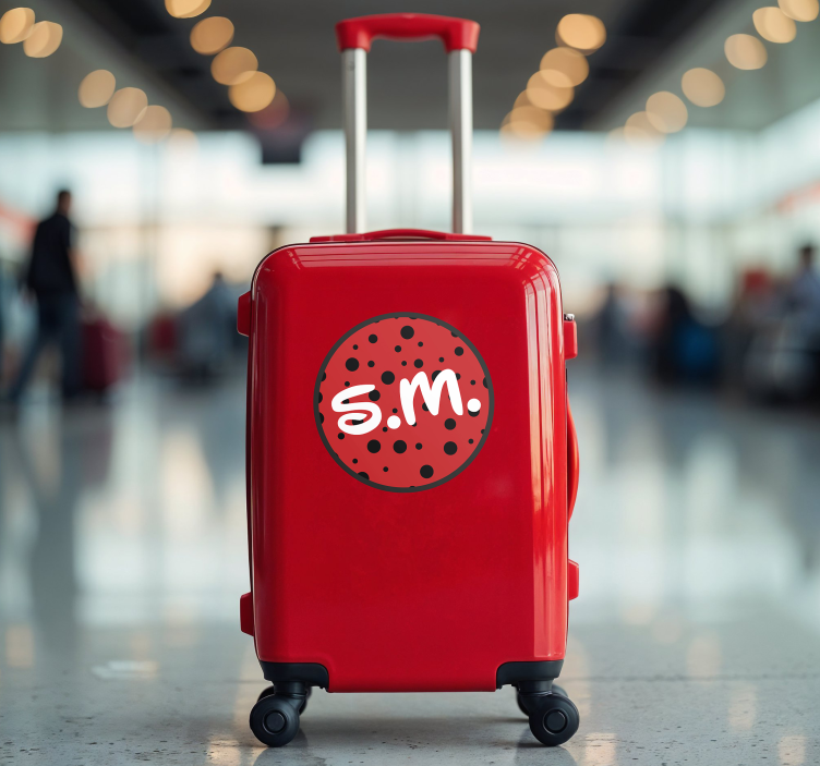 Personalisierter Aufkleber kofferinitialen für kinder - TenStickers