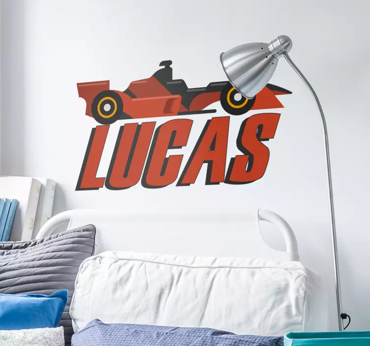 Personalisiertes Formel 1 Wandtattoo - TenStickers