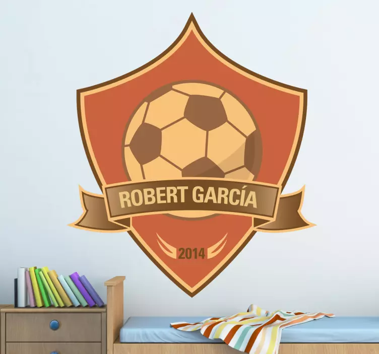 Personalisiertes Wandtattoo Fußball Champion - TenStickers