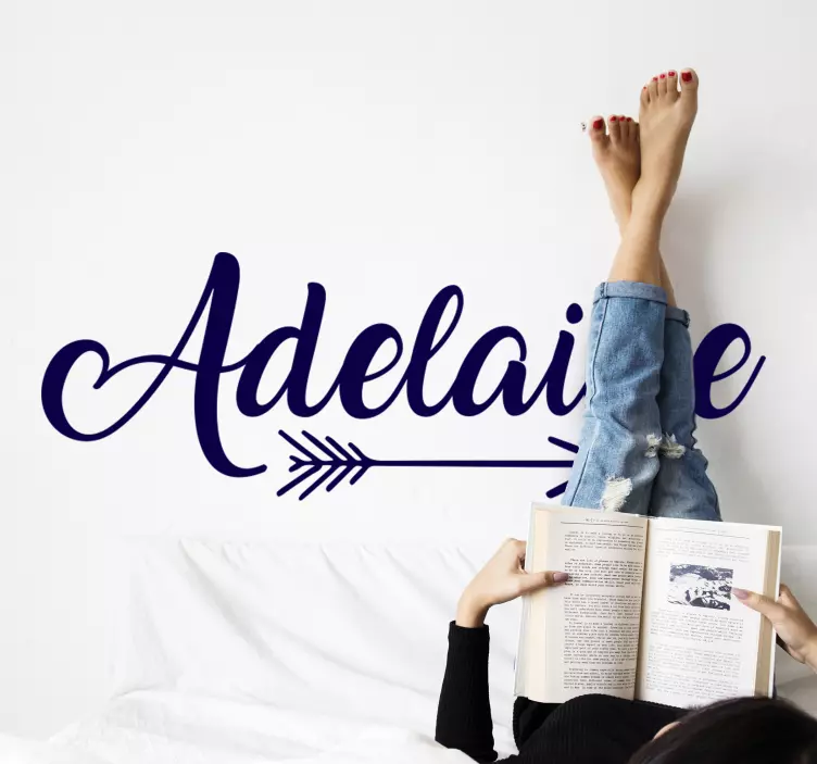 Pfeil mit namen text wandaufkleber - TenStickers