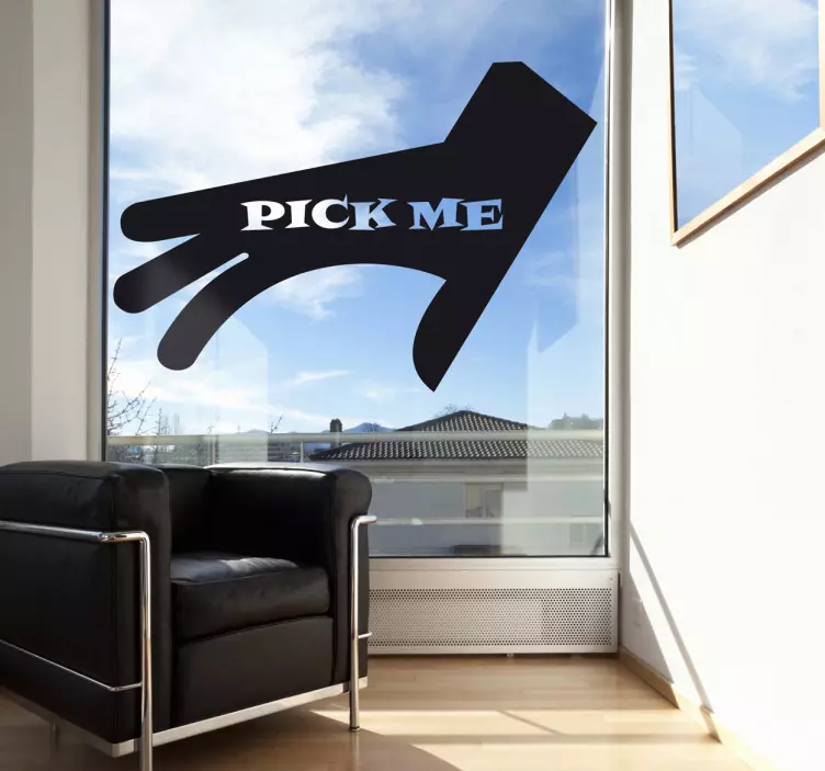Pick me Hand Aufkleber - TenStickers