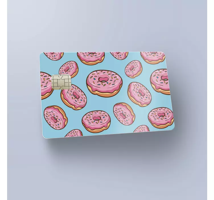 Kreditkarten Aufkleber pinke Donuts - TenStickers