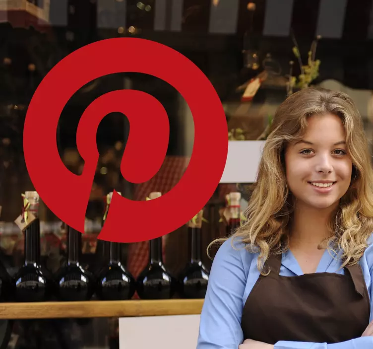 Pinterest Logo Sticker - TenStickers