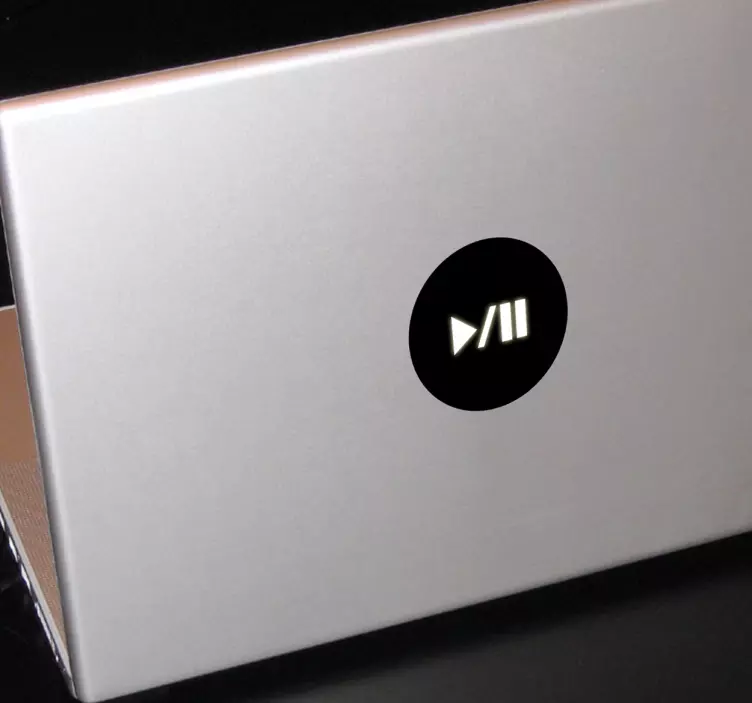 Play Pause Laptop Aufkleber - TenStickers