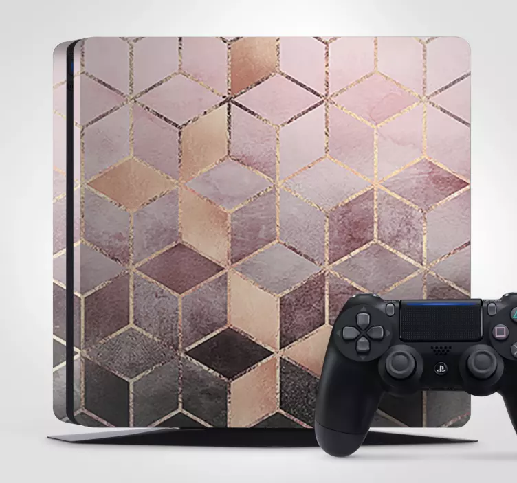 PS4 Aufkleber geometrisches musterdesign - TenStickers