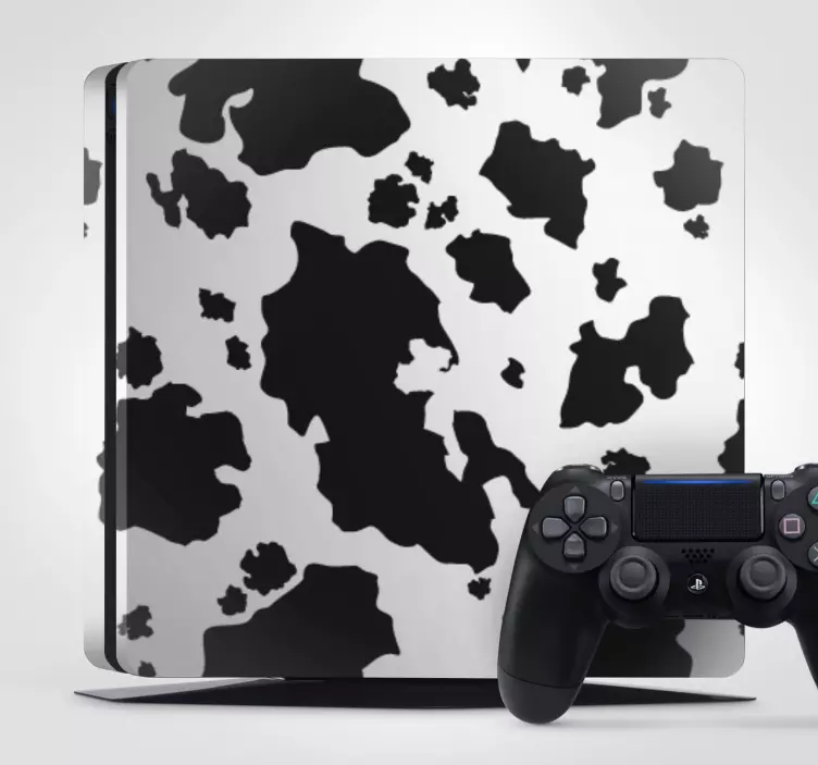 Ps4 aufkleber im kuhmuster design - TenStickers