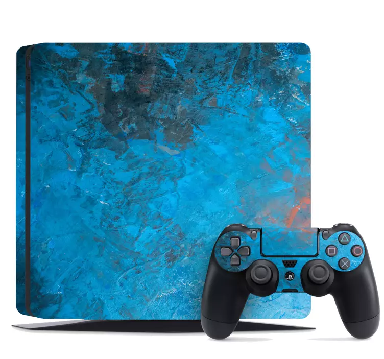 Ps4 aufkleber in lebhaftem blau - TenStickers