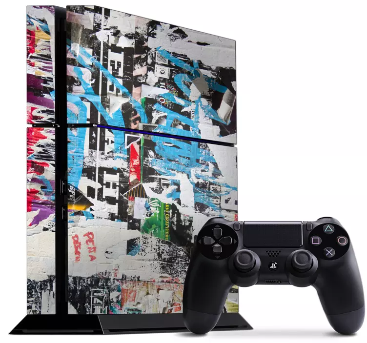 Ps4 aufkleber mit lebendigem urbanen stil - TenStickers