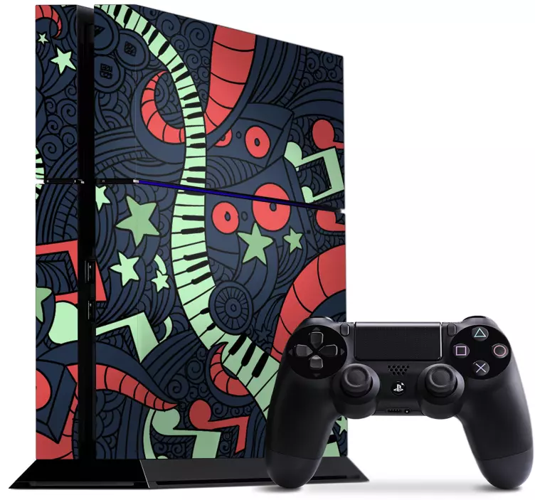 Ps4 aufkleber mit musikinspirierten motiven - TenStickers