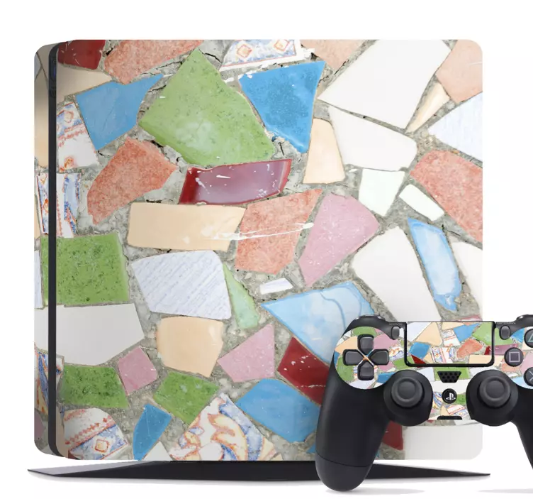 PS4 Aufkleber mosaik-farbmuster - TenStickers
