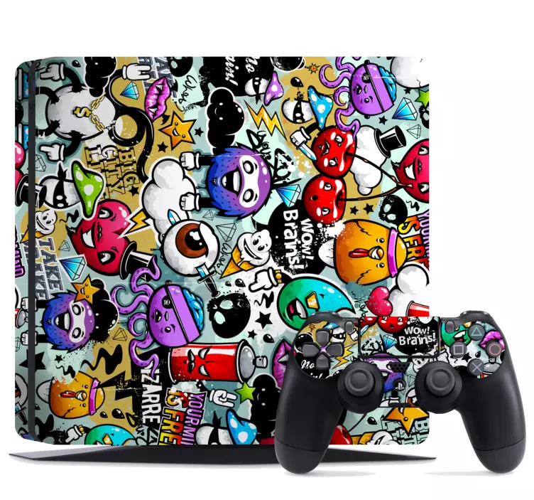PS4 Aufkleber Kunst graffiti Design - TenStickers