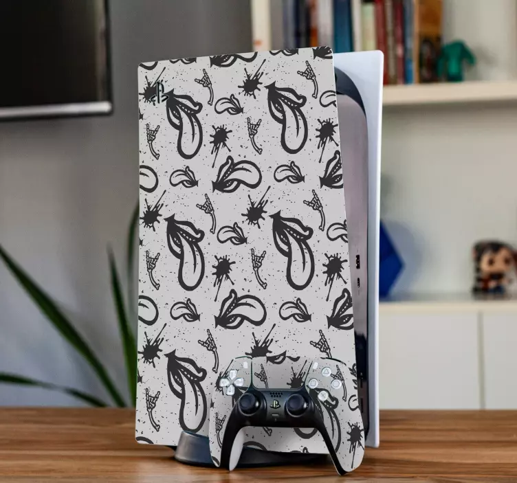 Ps5 skin ausdrucksstarkes muster cover - TenStickers