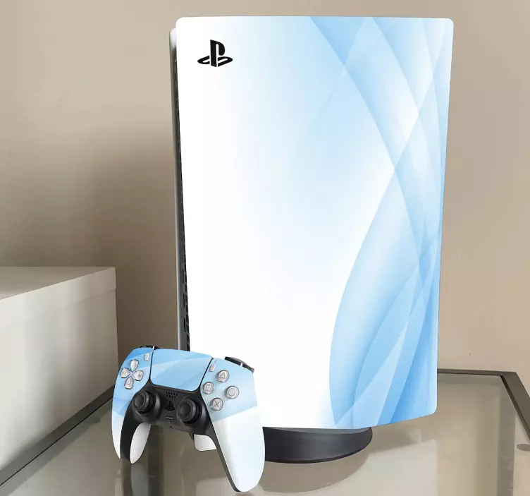 Ps5 skin elegantes blaues cover - TenStickers