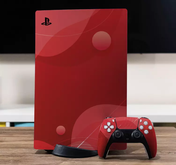 Ps5 skin elegantes rotes design - TenStickers