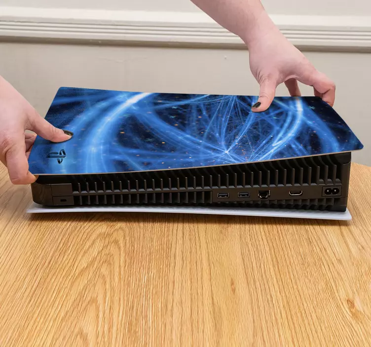 PS5 Aufkleber Glowing lines Technologie - TenStickers