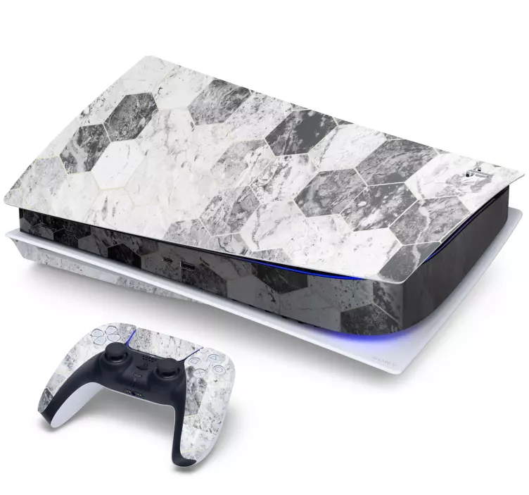PS5 Skin hexagonales konzept - TenStickers