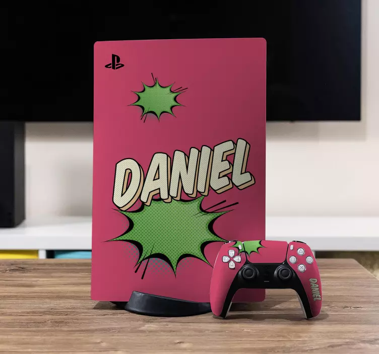 Ps5 skin im comic-stil charakter - TenStickers