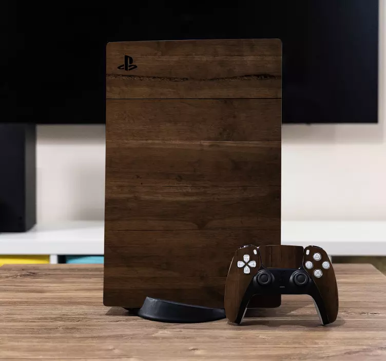 PS5 Aufkleber Kona holz - TenStickers