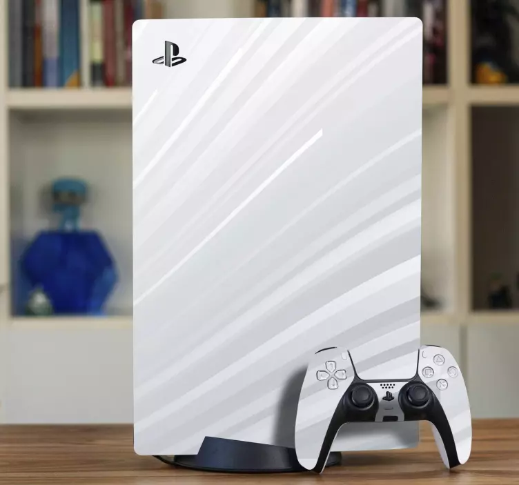 Ps5 skin mit flüssiger weißer textur - TenStickers
