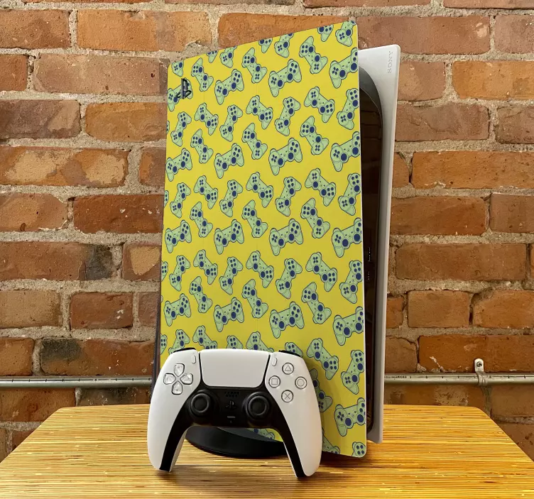 Ps5 skin mit gamecontroller-muster - TenStickers