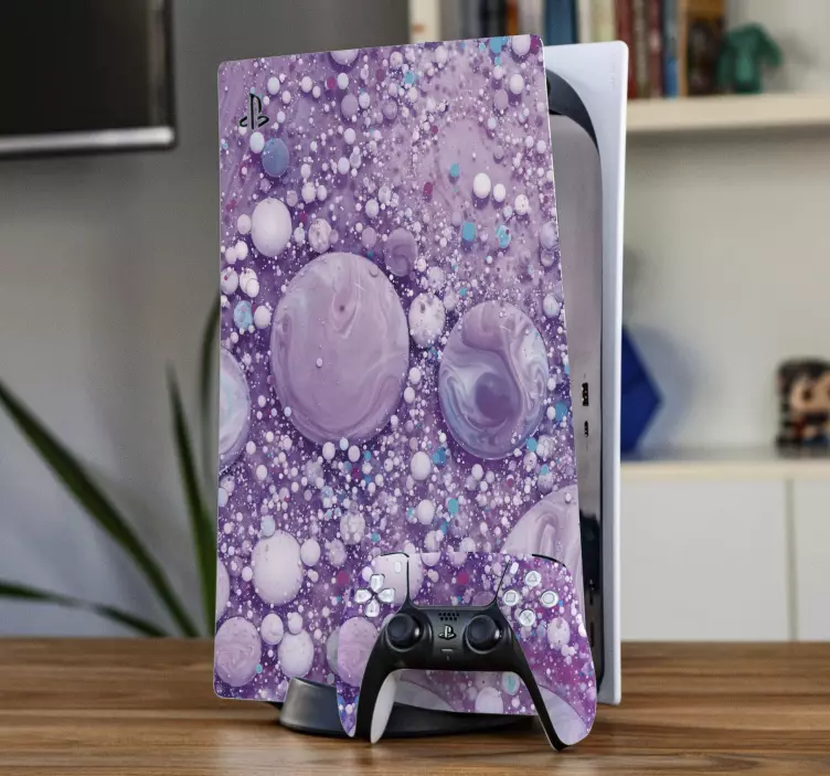 Ps5 skin mit kosmischen blasenmustern - TenStickers