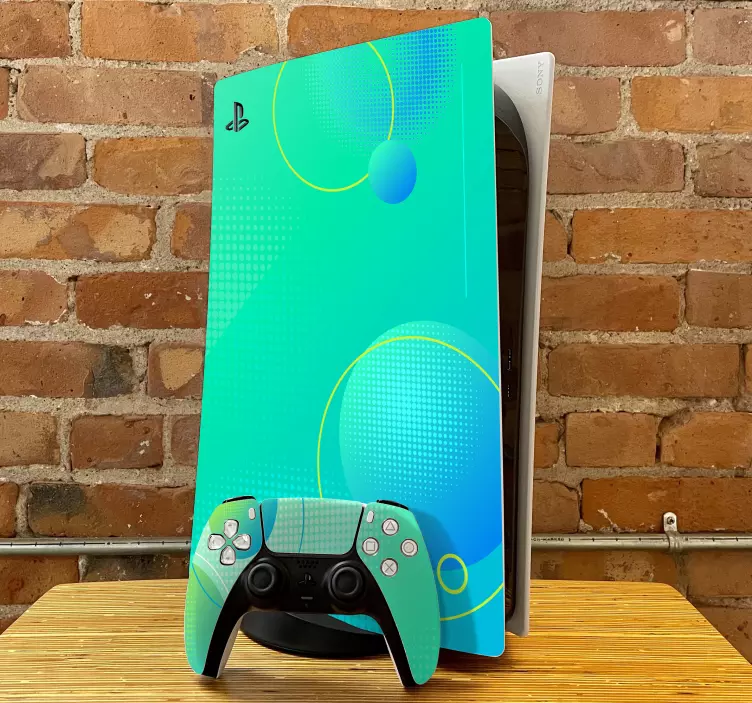 Ps5 skin mit kreisen und linien - TenStickers