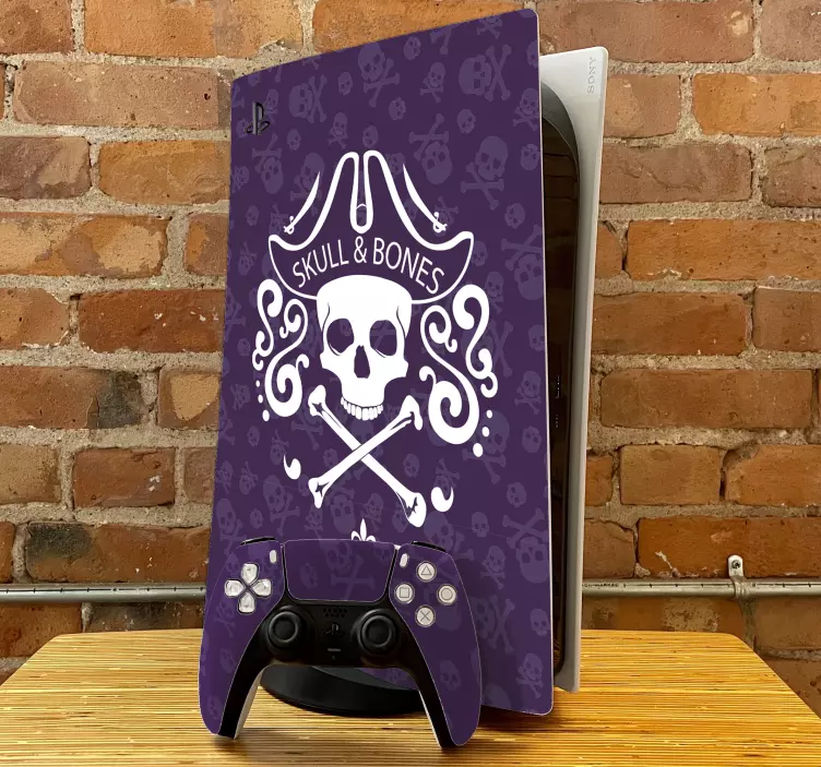 Ps5 skin mit piratenschädel design - TenStickers