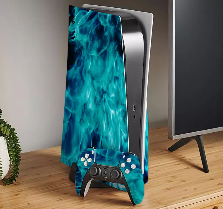 Ps5 skin mystische blaue flammen - TenStickers