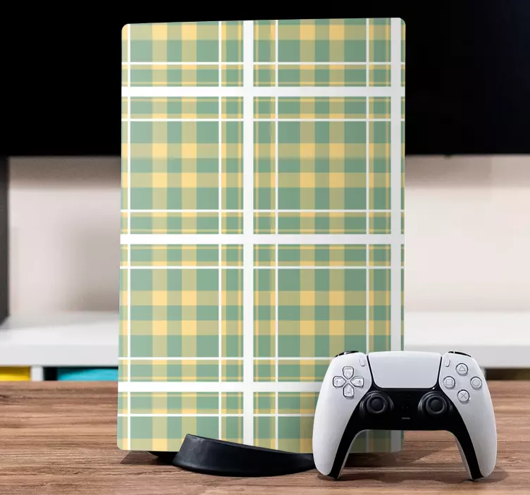 PS5 Skin plaidmuster-abdeckung - TenStickers