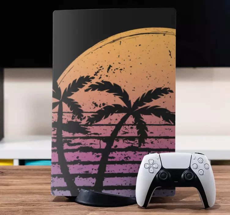 PS5 Skin tropische sonnenuntergangsstimmung - TenStickers