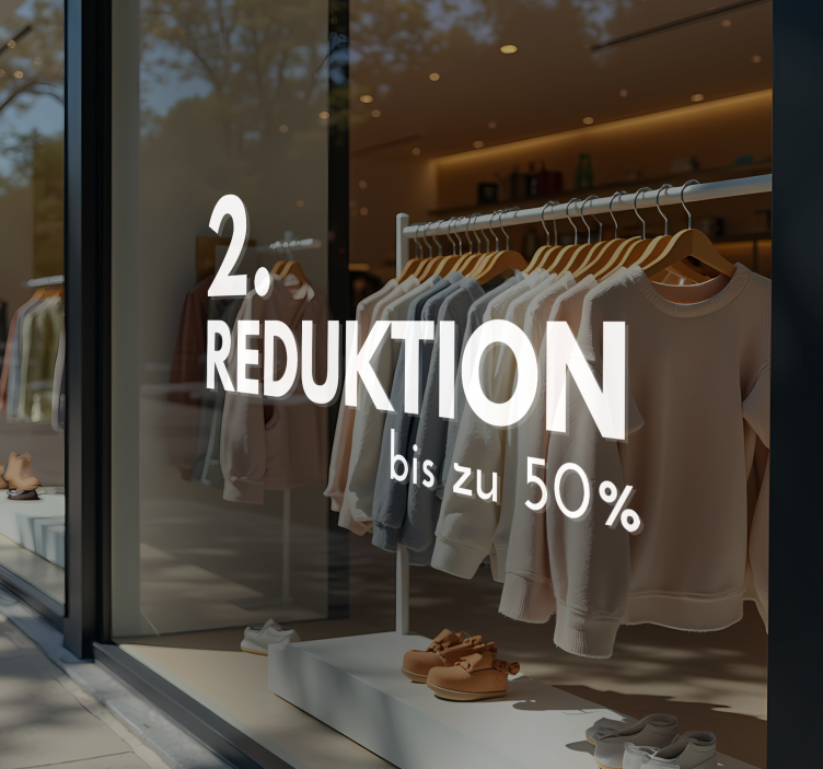 Rabatt Aufkleber 2. Reduktion - TenStickers