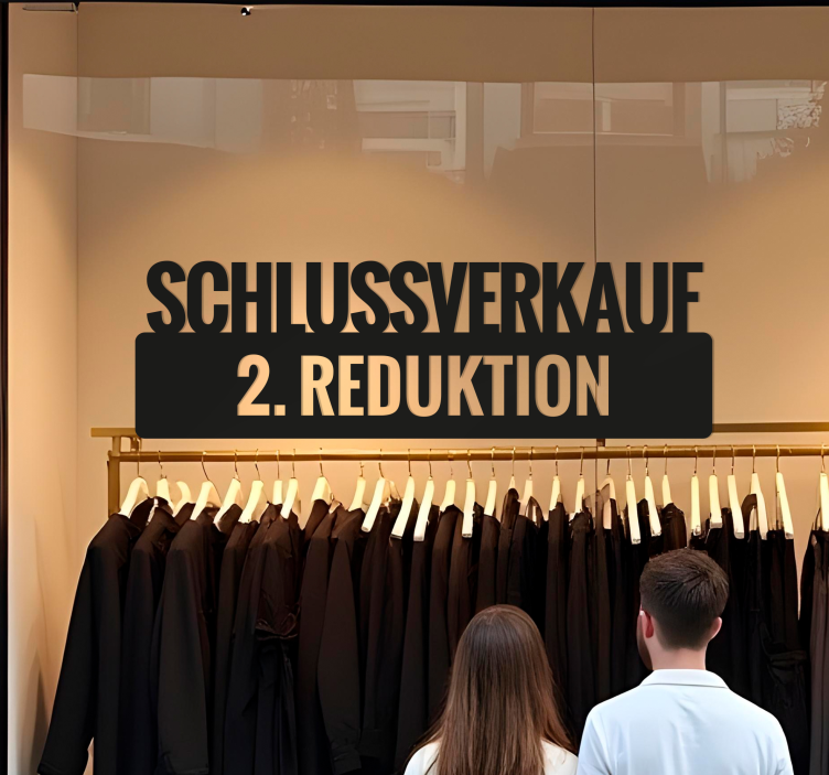 Rabatt Aufkleber 2. Reduktion personalisiert - TenStickers